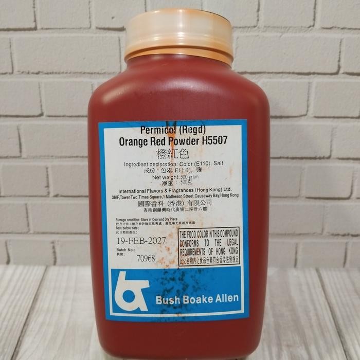 

FyZ bush boake allen pewarna makanan orange red powder H5507 ( 500 GR )