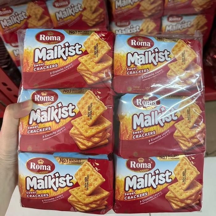 

Ger ROMA malkist crackers 135gram isi 6pack
