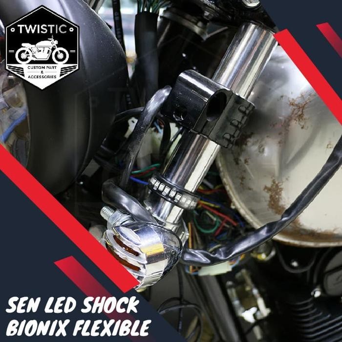 Lampu Sen Sein Shock Depan Led Fleksible Strip Bionix Motor Gratisongkir