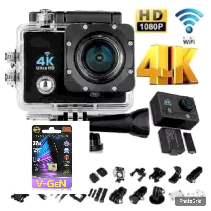 Paket Action cam Kogan wifi plus vgen 32 gb Original bergaransi