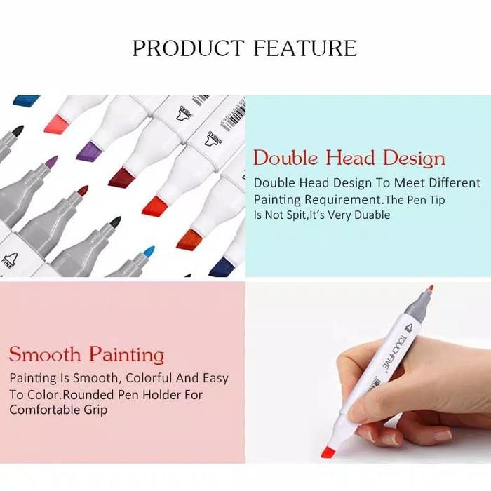 

Touchfive Animation 80 Pcs Colors White Twin Marker Gratisongkir