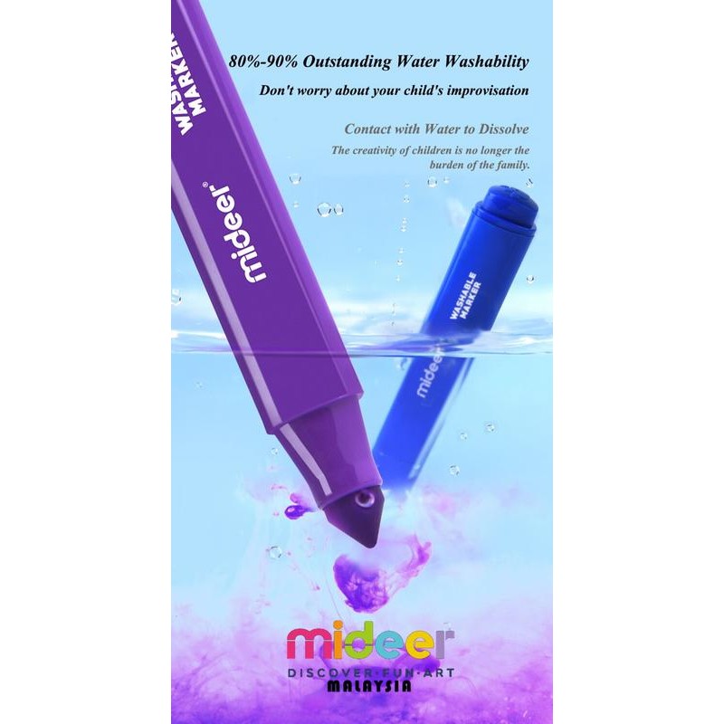 

Mideer Washable Marker - 24 Gratisongkir