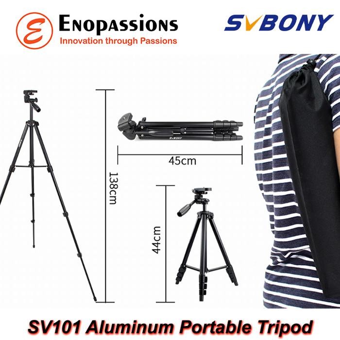 Svbony SV101 Aluminum Travel Portable Tripod 54 Inch