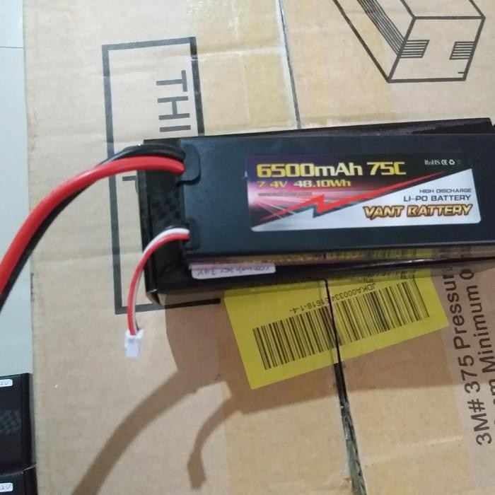 Hardcase Lipo 2S 7.4V 6500Mah 75C-150C Vant Battery Gratisongkir