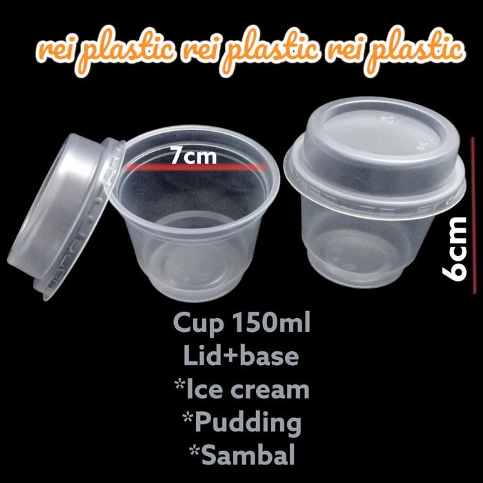 ice cream cup / plastik cup 150ml / cup ice cream / wadah eskrim 50pc.