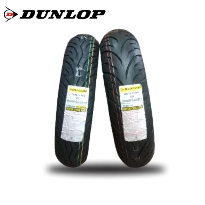 Ban (Soft Compound) Ring 14 Dunlop Scootsmart 2 110/80-14 & 140/70-14 Tubeles Ban Motor Aerox