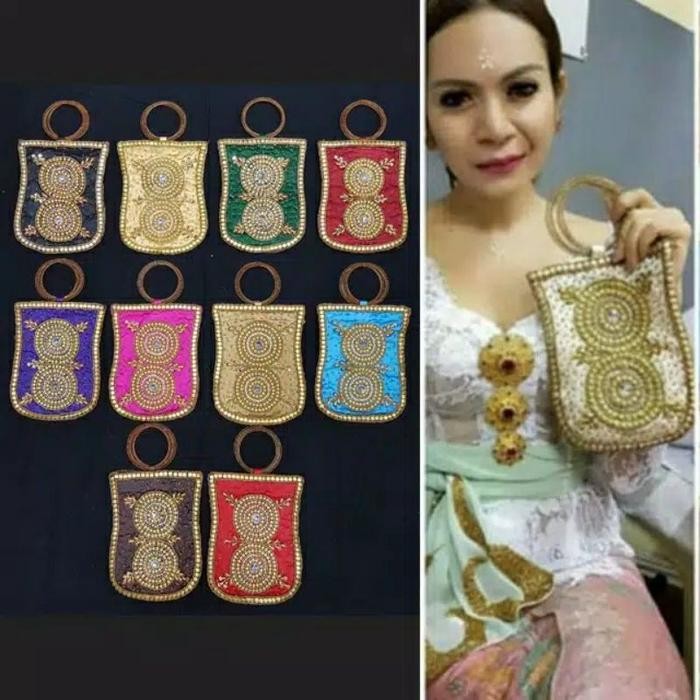 tas pesta india / tas payet clutch bag wanita