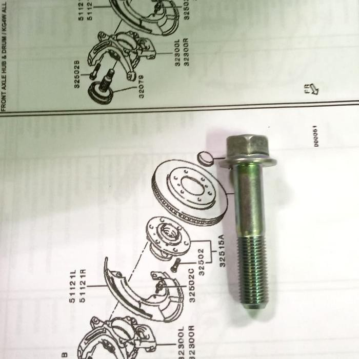 Baut Roda Knuckle Pajero Sport Strada Triton Kode 013