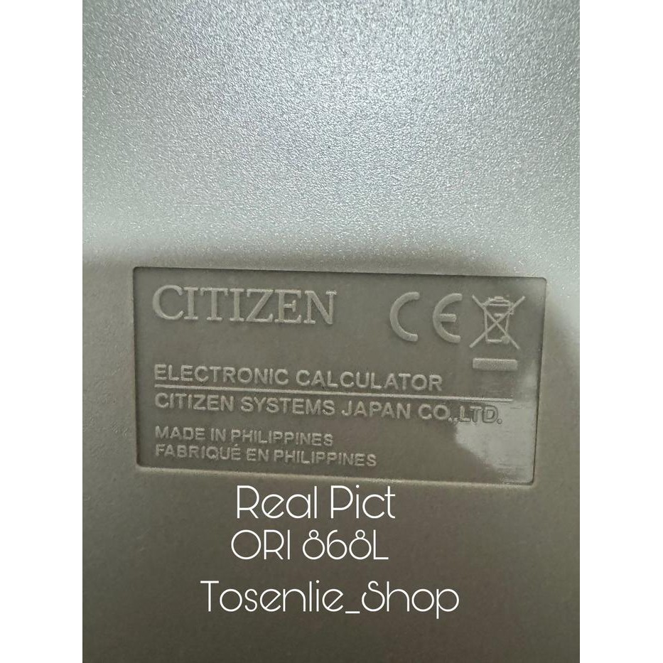 

Original Kalkulator Citizen Type Sdc 868 L - Citizen Sdc 868 L Ori