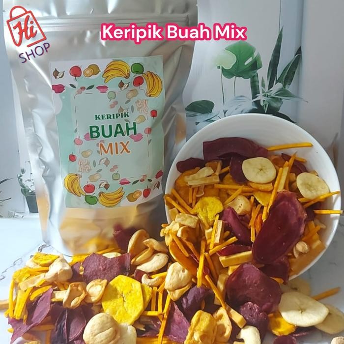

Snack Keripik Buah Mix Viral Cemilan Sehat Keripik Buah Mix Crispy Buah Kering Dried Fruit Chips
