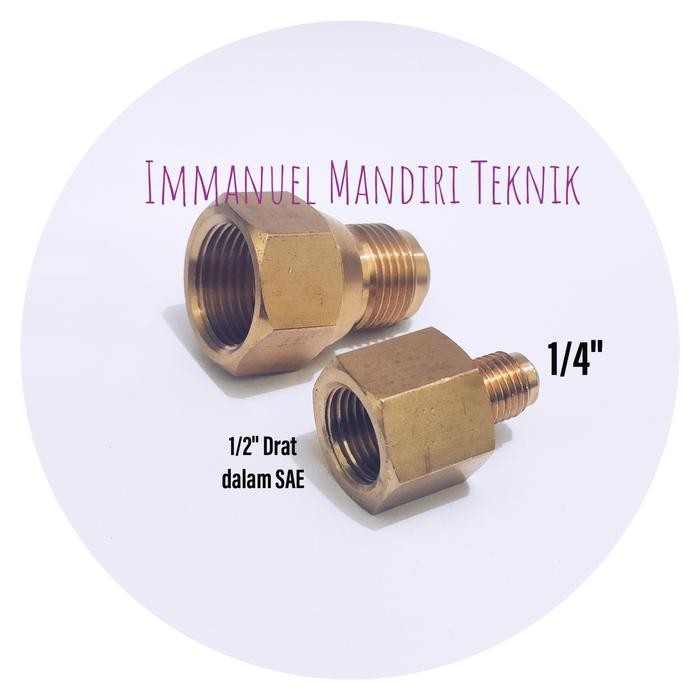 Nepel adaptor AC 1/2 x 1/4 / Sok adaptor AC 1/2 x 1/4