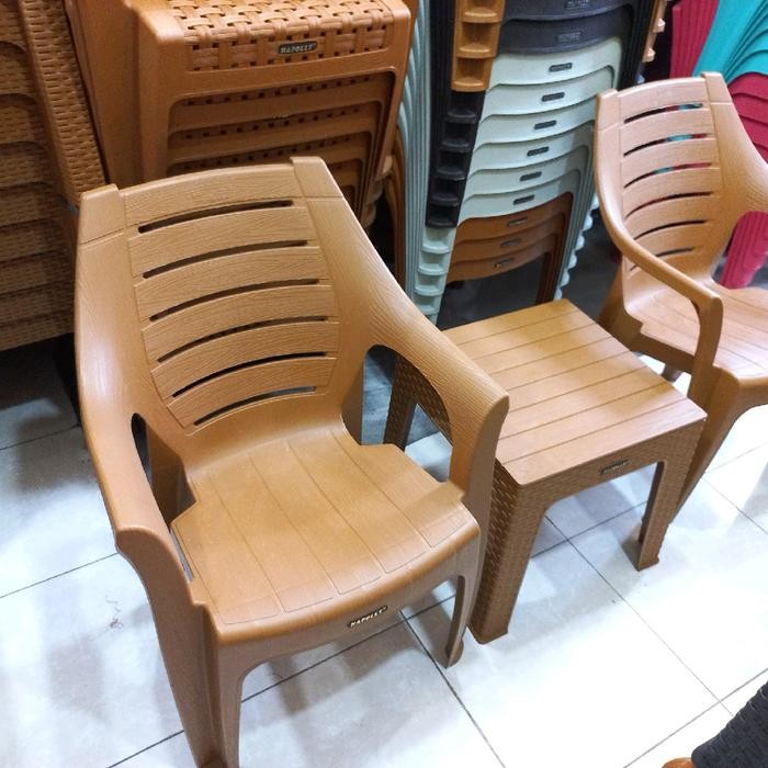 [KARGO] KURSI TERAS NAPOLLY 678. 2 KURSI 678 dan 1 MEJA MAPAN / KURSI TERAS / KURSI PLASTIK