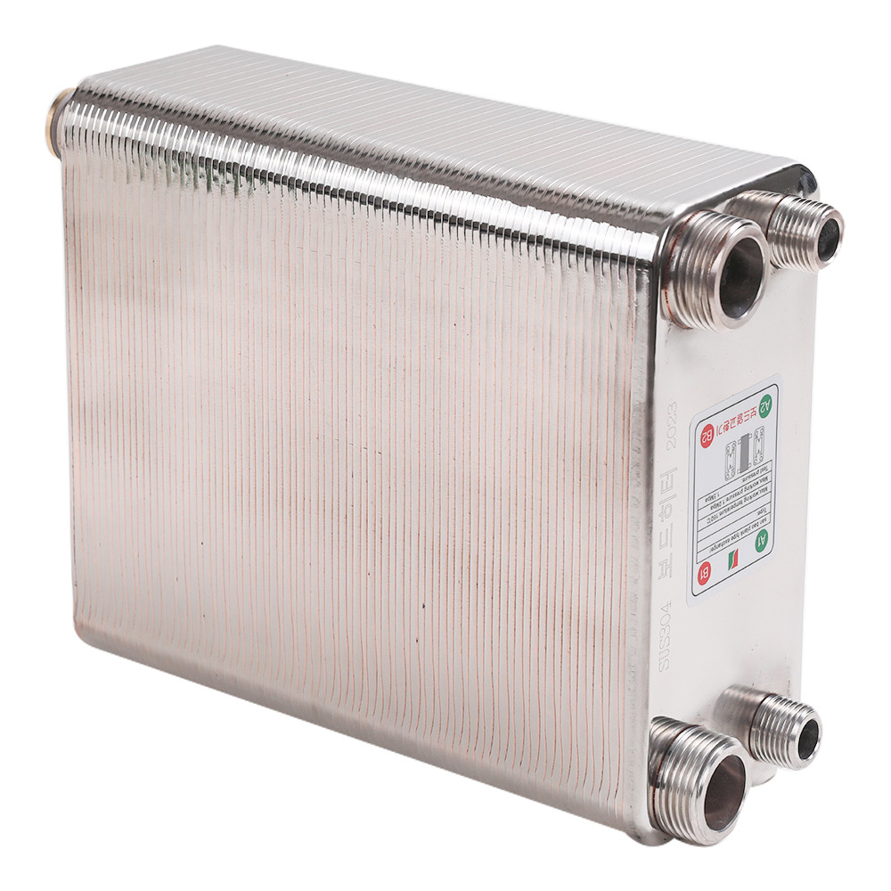80 Plates Heat Exchanger Beer Wort Chiller Cooler Brazed Plate Type SUS 304 Stainless Steel For
