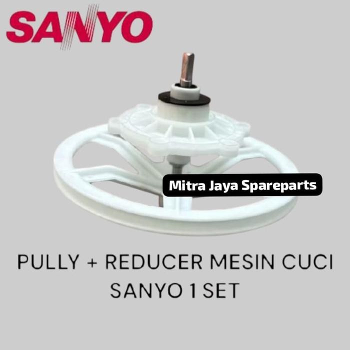 GEARBOX MESIN CUCI SANYO TIPIS 1 SET DAN PULI MESIN CUCI SANYO 2 TABUNG