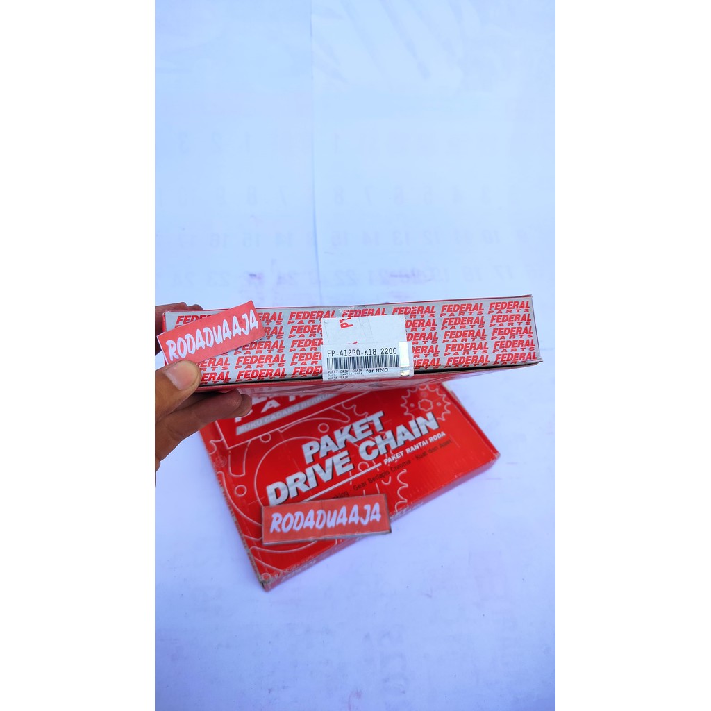 FEDERAL GER SET HONDA VERZA (428-14T/41T/124L) FP-412P0-K18-220C