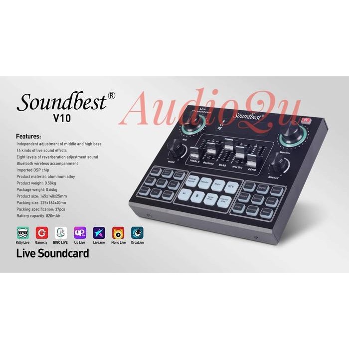 Soundcard Sound V10/ V 10 Audio Streaming Interface