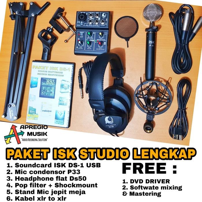 Paket recording ISK DS1 DS50 P33 lengkap
