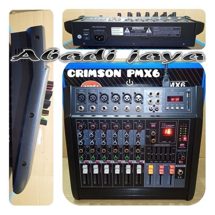 MIXER AUDIO 6 CHANNEL CRIMSON PMX6 PTOFESIONAL DSP DIGITAL MIXING