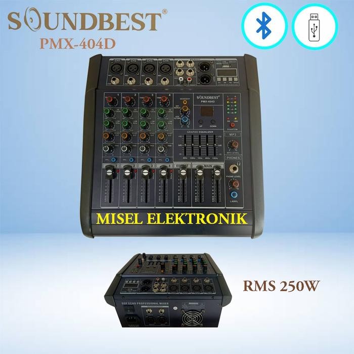 Power Mixer 4 Channel Bagus Bluetooth Sound PMX-404D