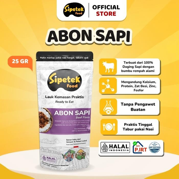 

New Sipetek - [Spesial] Abon Daging Sapi Asli 25gr Pouch