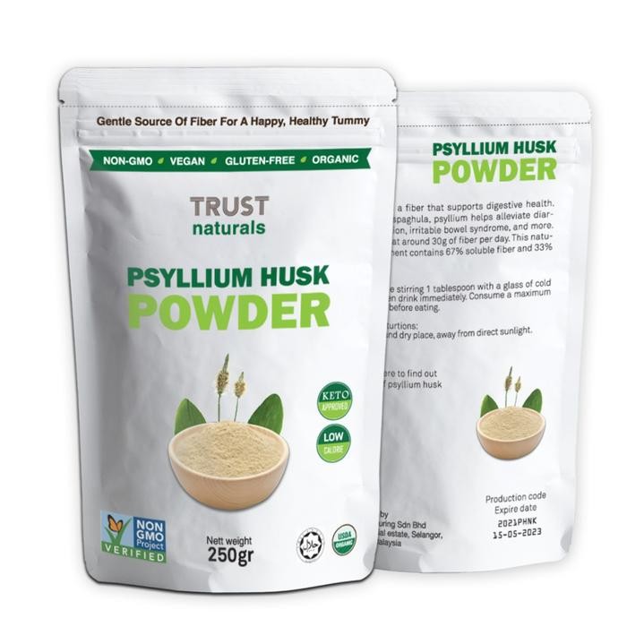 

New Psyllium Husk Powder Murni Halus 250 gram dari Trust Naturals