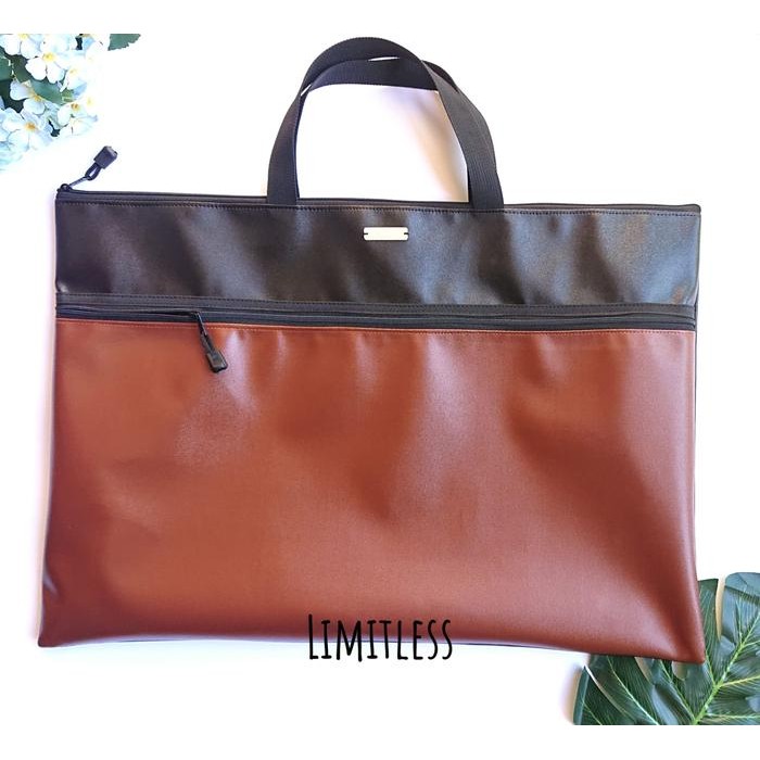 Limitless - Document Bag A3 VINIL GILAP Jumbo / Tas Buku Gambar A3 *
