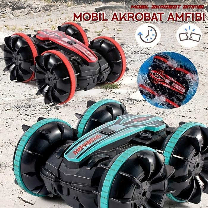 Rc Mobil Amfibi 360 Stunt - 2In1 Rc Mobil Tahan Air Dan Darat