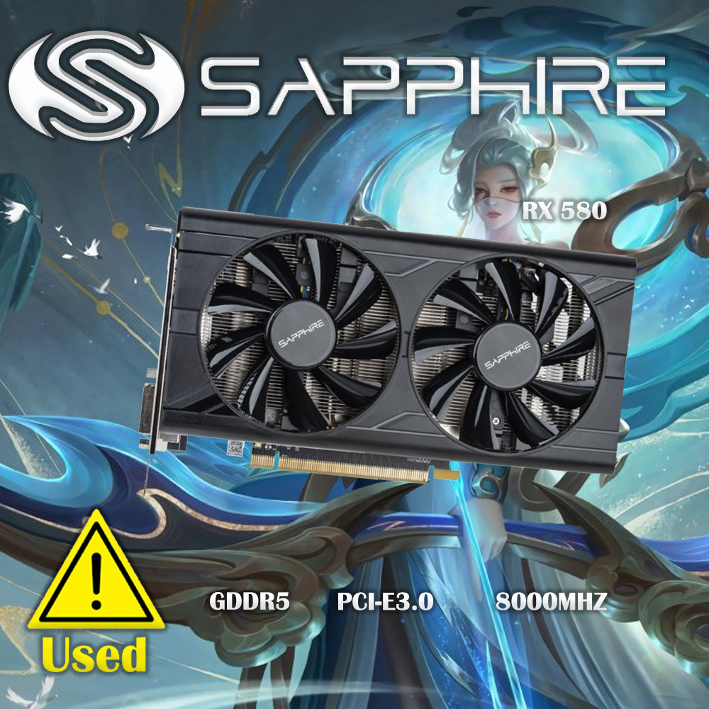 SAPPHIRE RX580 8GB V2 Graphics Cards 256Bit GDDR5 Video Card for AMD RX 500 series RX 580 8G D5 V2