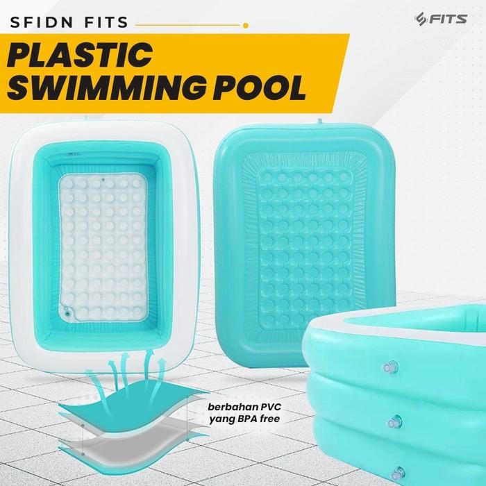 Sfidn Fits Plastic Swimming Pool Kolam Renang Karet Anak & Dewasa