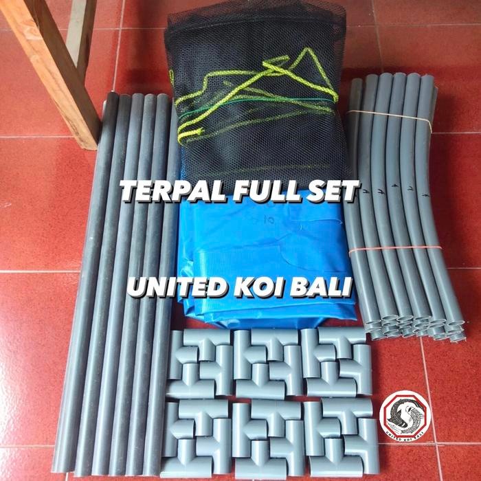 KOLAM TERPAL VET BULAT ORID FULLSET VET TERPAL IKAN KOI DIAMETER 2M