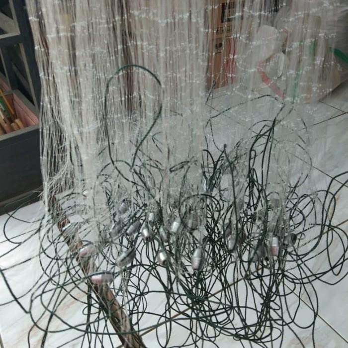 Jaring ikan 3 lapis siap pakai panjang 20 m