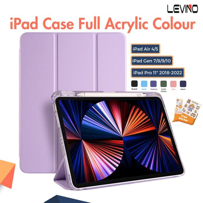 Marwah.Store8 Levino Case Ipad Acrylic Transparan Premium Compatible For Ipad Gen 10Th 10.9" 2022