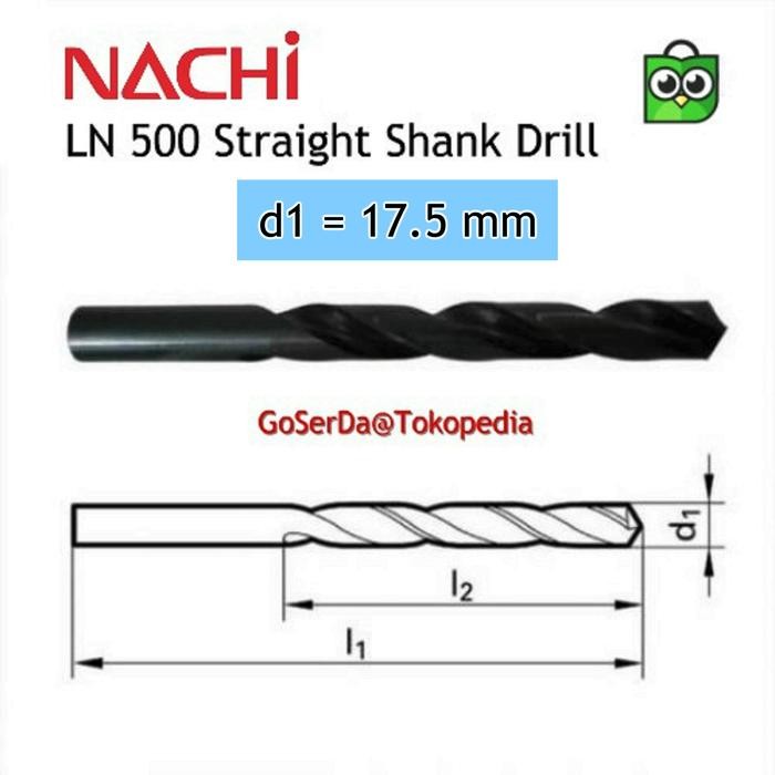 Mantab Mata Bor Besi Nachi 17.5 / 17,5 Mm Drill Nachi 17.5Mm / 17,5Mm Japan