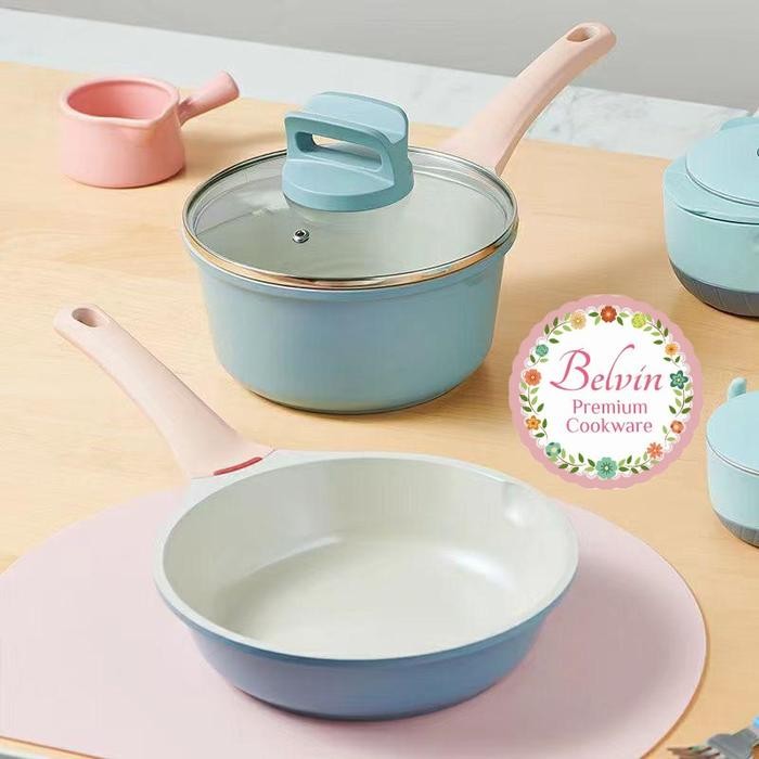 Belvin Cookware Panci Set Cook Ware Mpasi Frypan 18Cm Sauce Pan 20Cm