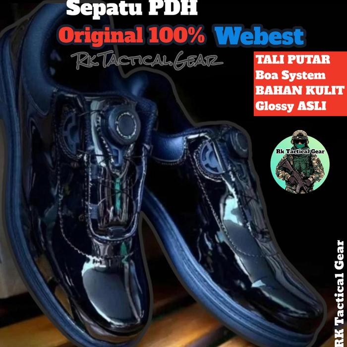 SEPATU PDH TALIPUTAR WEBEST TNI POLRI BAHAN KULIT ASLI