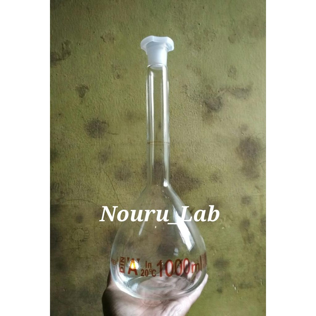 Labu Ukur 1000 Ml - Labu Takar 1000 Ml - Volumetric Flask 1000 Ml