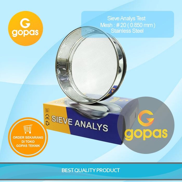 Sieve Analysis Test Mesh 20, Saringan Mesh 20 ( 0.85 Mm ), Ayakan Mesh