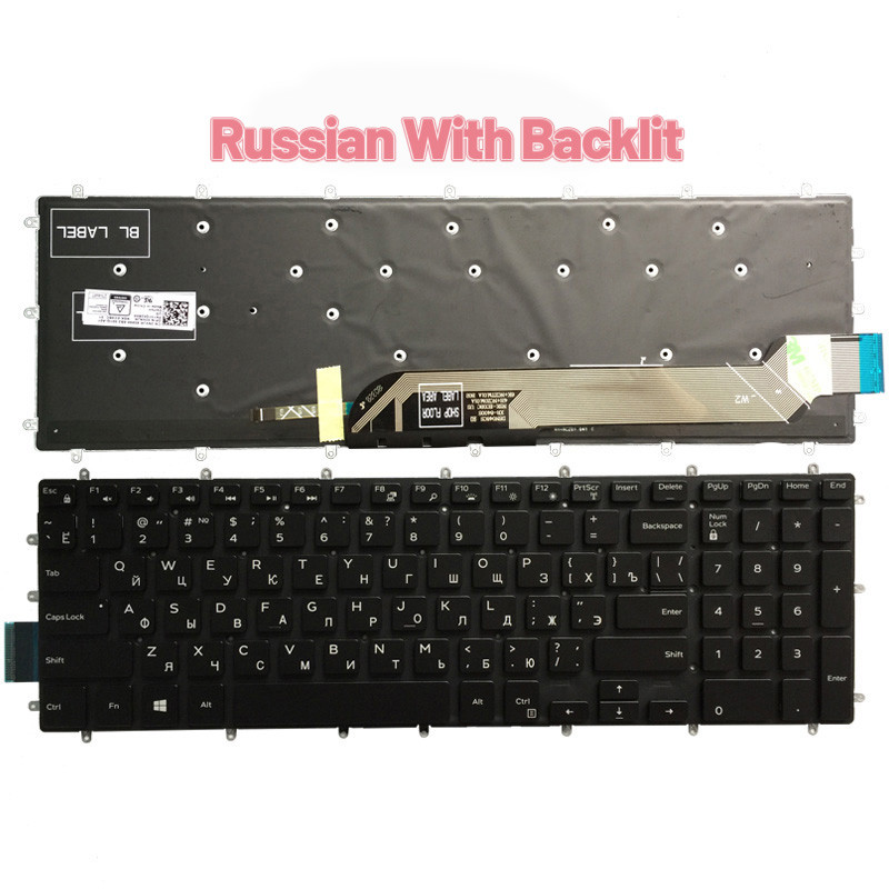 New Backlit Russian/RU Keyboard For Dell G3 3590 3593 3579 3779 G5 5500 15 5590 5587 G7 7588 17 7790