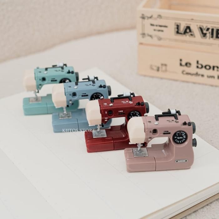 Janome Epolku Miniature mesin jahit Collection toys cabin - Biru