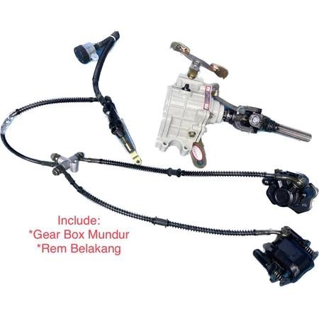 Gardan Belakang SET + Gear Box Mundur + Rem ATV Mini Jeep *