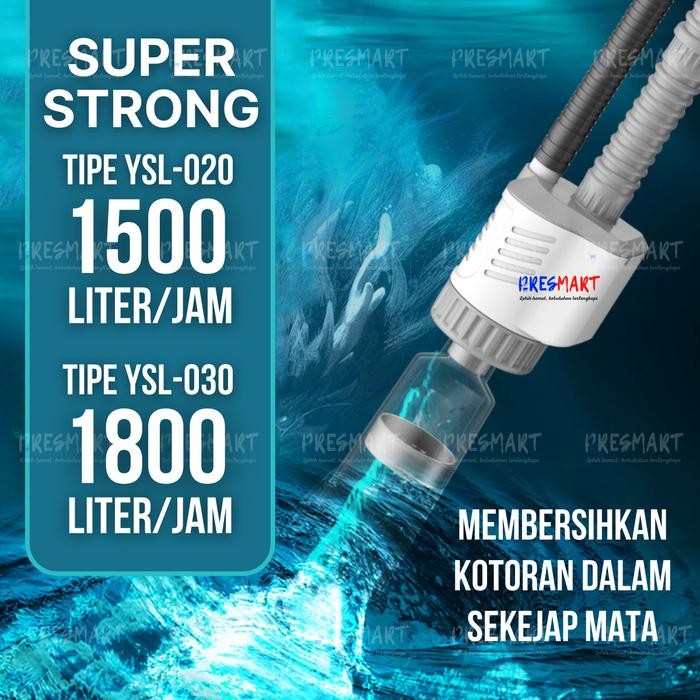 VACUUM ELEKTRIK SIPHON AQUARIUM CLEANER PENYEDOT PEMBERSIH KURAS SIFON