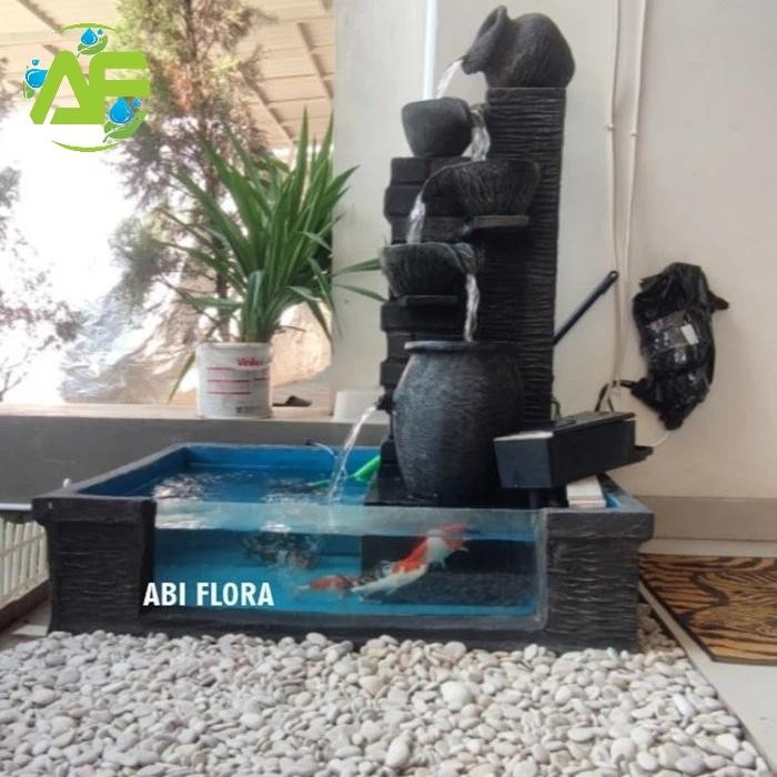 KOLAM IKAN MINIMALIS MOTIF BATU ALAM