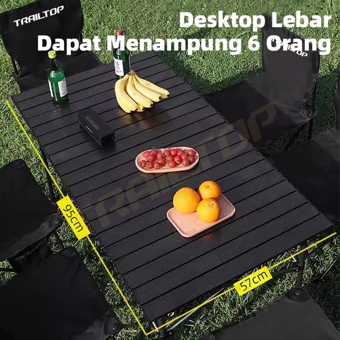 [Ready] Trailtop Meja Kursi Lipat Outdoor 1 Set Meja Lipat Outdoor Dan Kursi Lipat Portable Camping