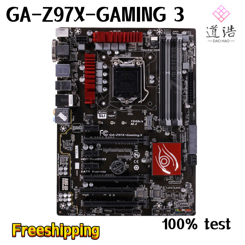 For GA-Z97X-GAMING 3 Motherboard 32GB PCI-E3.0 M.2 HDMI LGA 1150 DDR3 ATX Z97 Mainboard 100% Tested 