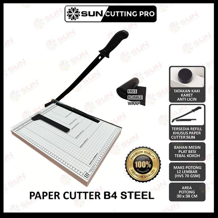 

Paper Cutter Folio F4 / B4 ( Alat Potong / Mesin Pemotong Kertas Hvs, Sticker, Dos, Pvc Id Card,