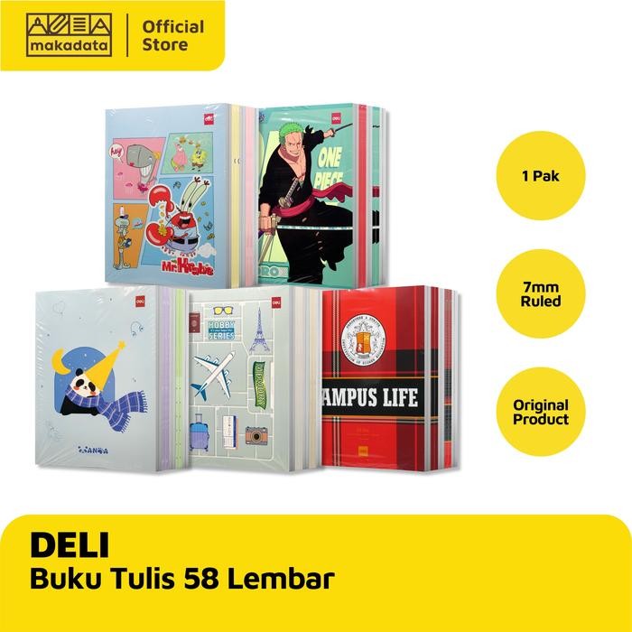 

Buku Tulis Deli / 58 Lembar (1 Pack) Murah Pasti Diskon