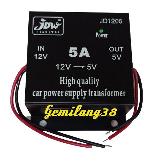 Converter penurun tegangan Dc 12 v to 5 v 5 a step down 12V ke 5V 5A