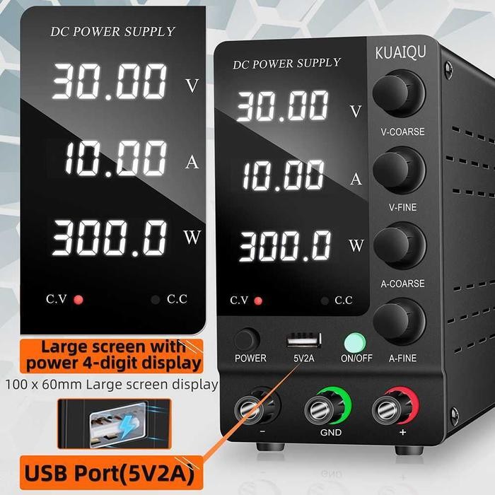 DC Power Supply Adjustable 30V 10A Kuaiqu Wanptek