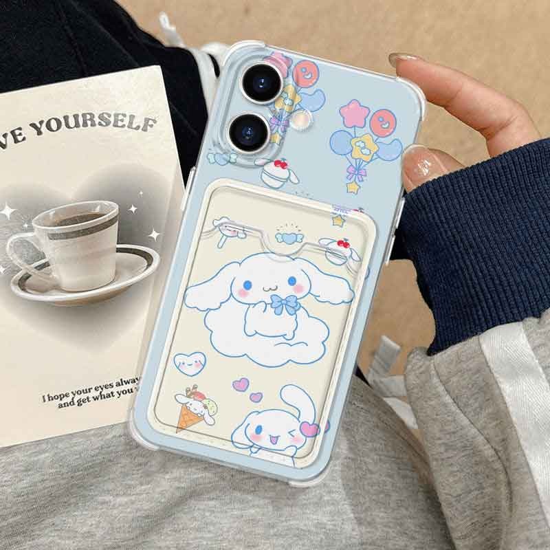 Anak Anjing Luar Negeri Card Holder Tali Case Hp OPPO Reno 14 pro A60 Reno 13F 13 5G A16 Reno 11F 5G