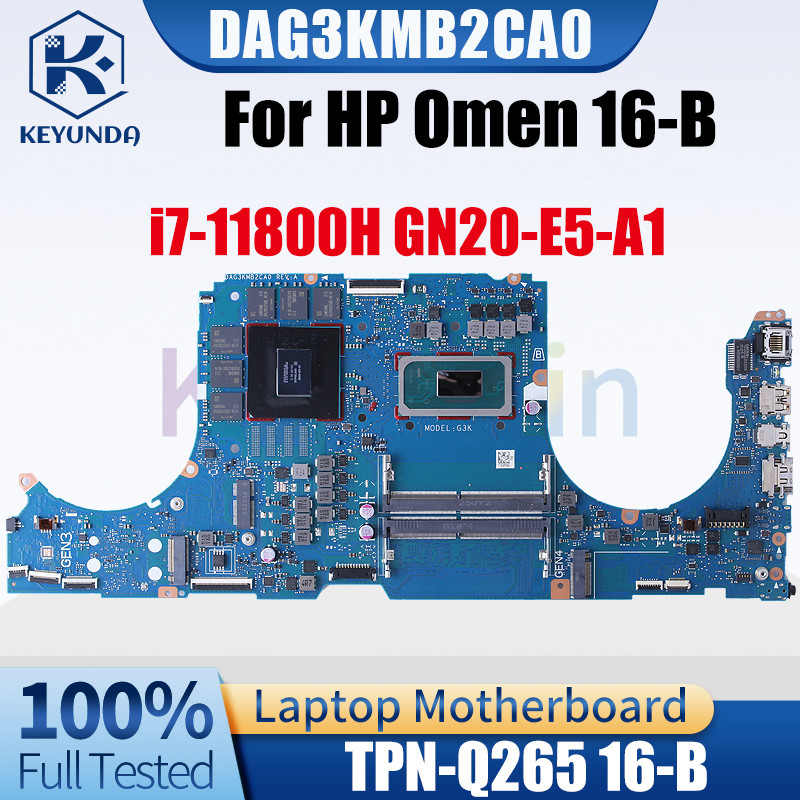 DAG3KMB2CA0 For HP Omen 16-B Notebook Mainboard TPN-Q265 Core i7-11800H GN20-E5-A1 RTX3070 8G Laptop